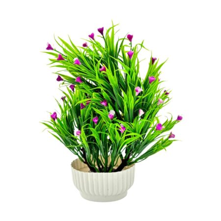 Artificial Pink Small Flowers Plants with Decorative Pot